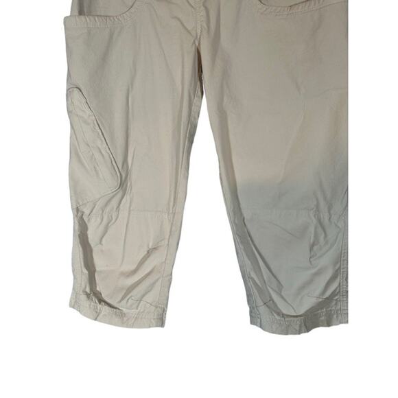 Prana Cream Maternity Cotton Blend Cropped Capri Pants Women Sz S - Picture 5 of 11